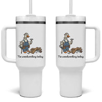 Funny Carpenter Duck Tumbler With Handle No Woodworking Today