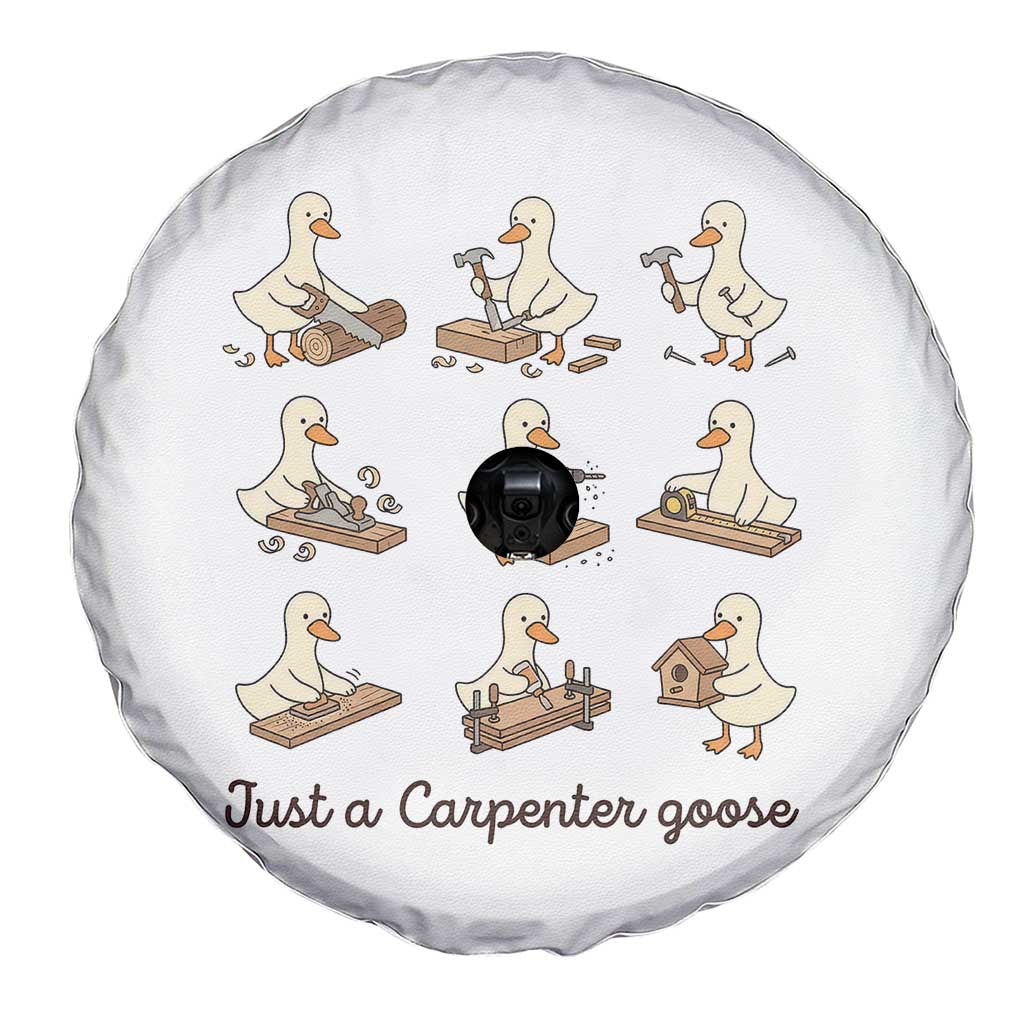 Funny Woodworker Graphic Spare Tire Cover Just A Carpenter Goose