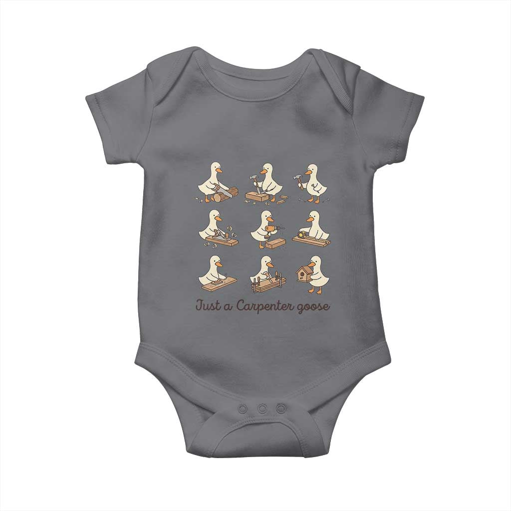Funny Woodworker Graphic Baby Onesie Just A Carpenter Goose