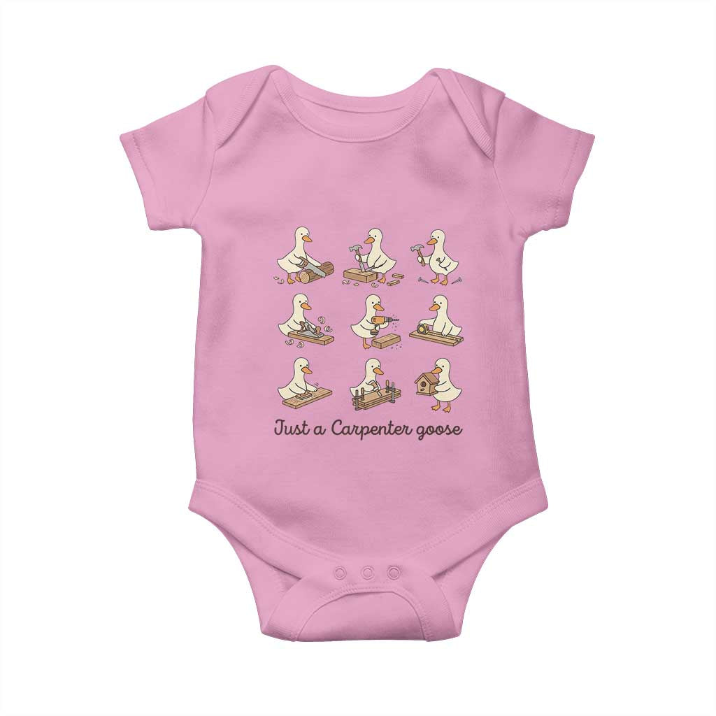 Funny Woodworker Graphic Baby Onesie Just A Carpenter Goose