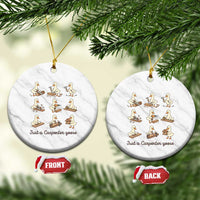 Funny Woodworker Graphic Ceramic Ornament Just A Carpenter Goose
