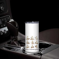 Funny Woodworker Graphic Skinny Tumbler Just A Carpenter Goose