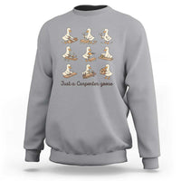 Funny Woodworker Graphic Sweatshirt Just A Carpenter Goose