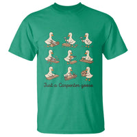 Funny Woodworker Graphic T Shirt Just A Carpenter Goose