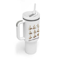 Funny Woodworker Graphic Tumbler With Handle Just A Carpenter Goose