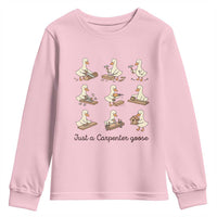 Funny Woodworker Graphic Youth Sweatshirt Just A Carpenter Goose