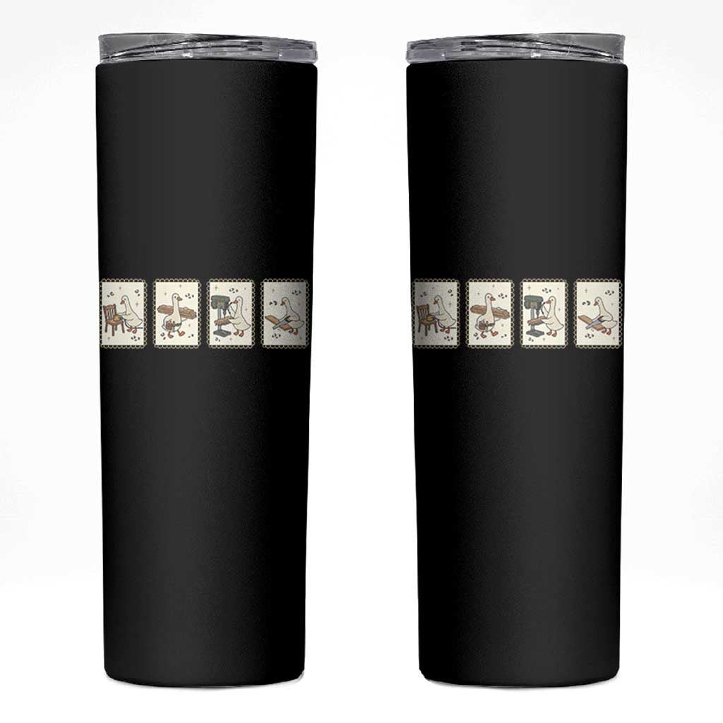 Silly Goose Carpenter Skinny Tumbler Funny Woodworker Dad Gift