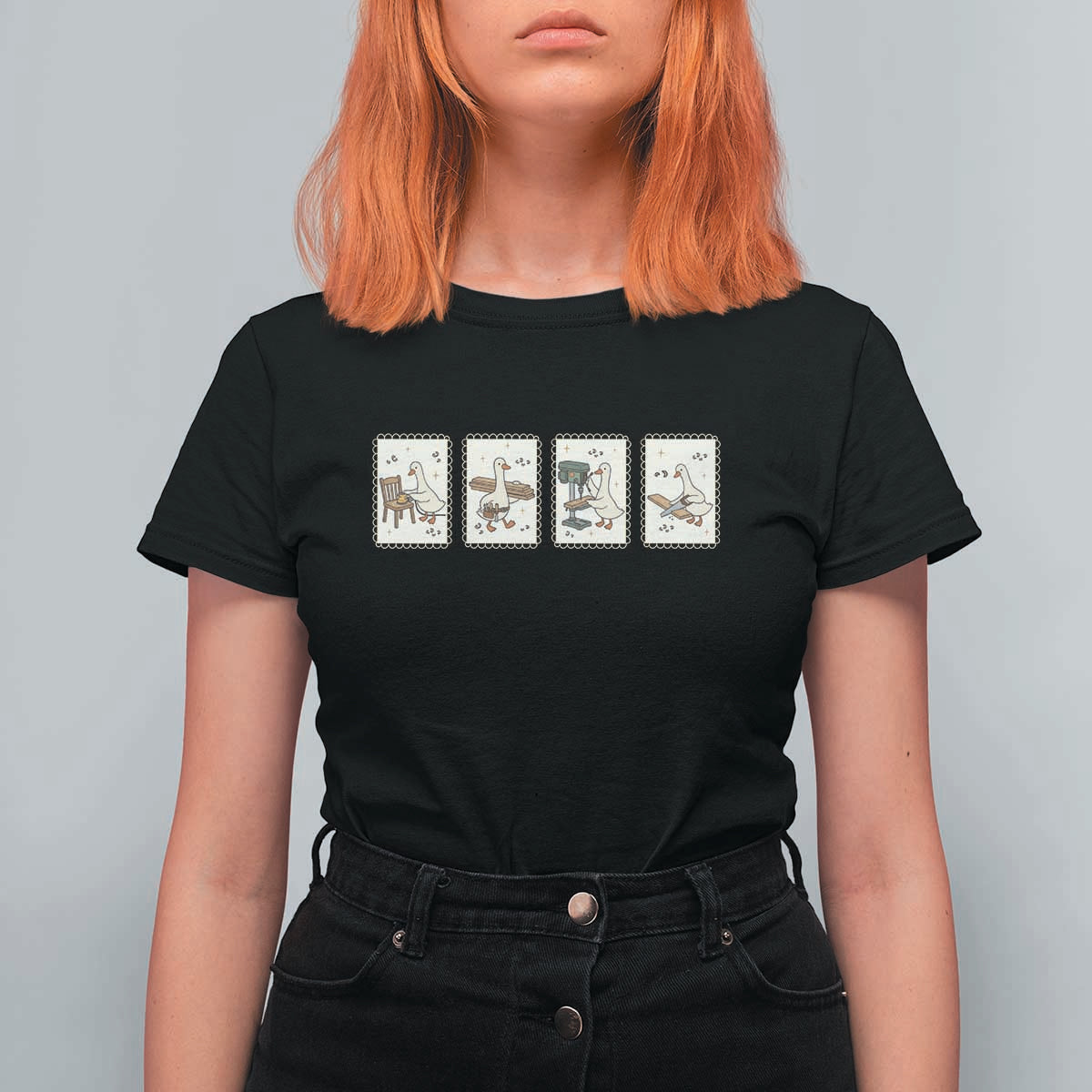 Silly Goose Carpenter T Shirt For Women Funny Woodworker Dad Gift