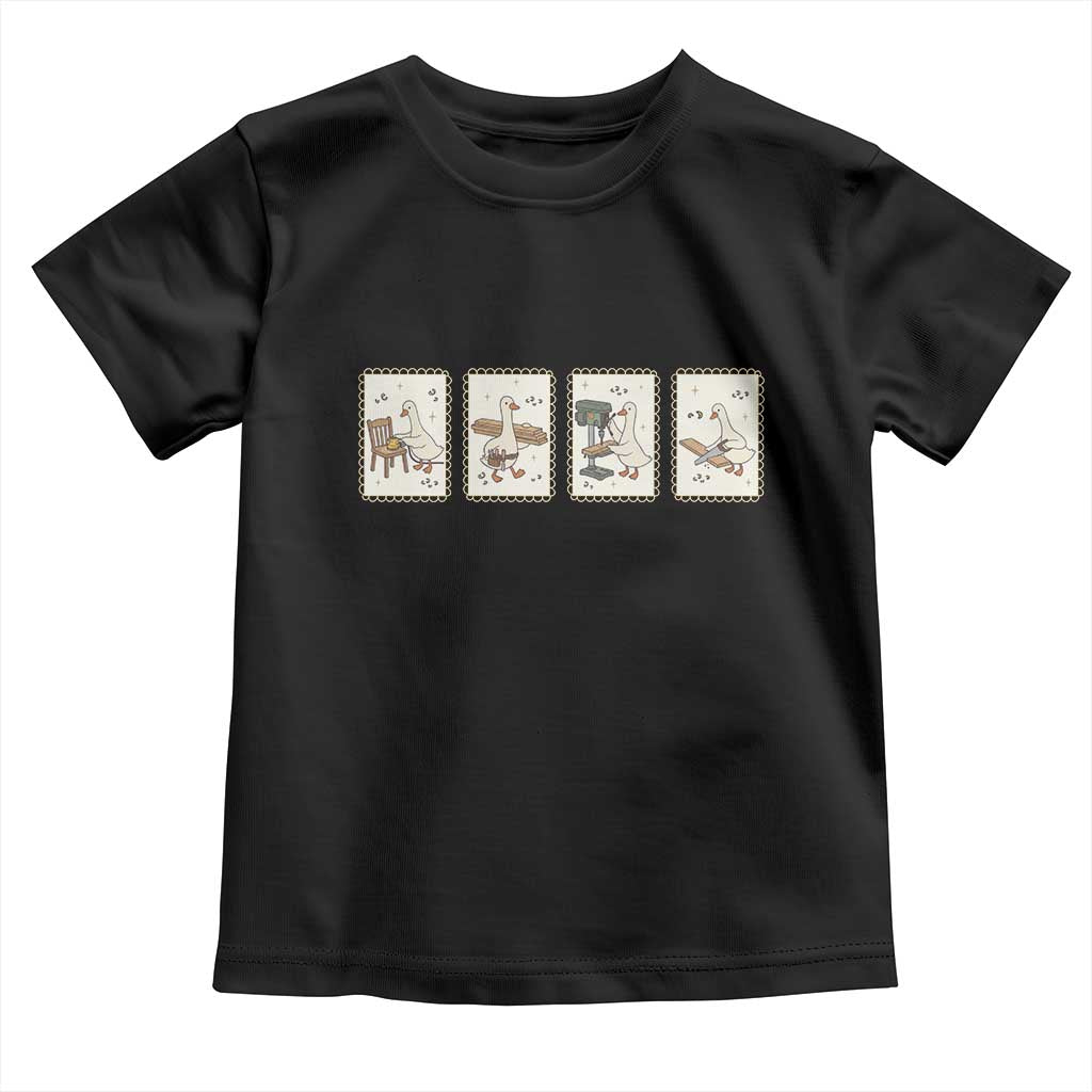Silly Goose Carpenter Toddler T Shirt Funny Woodworker Dad Gift