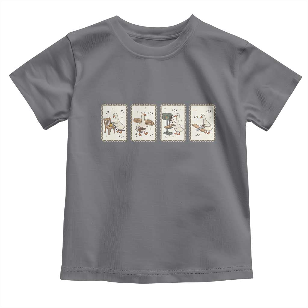 Silly Goose Carpenter Toddler T Shirt Funny Woodworker Dad Gift