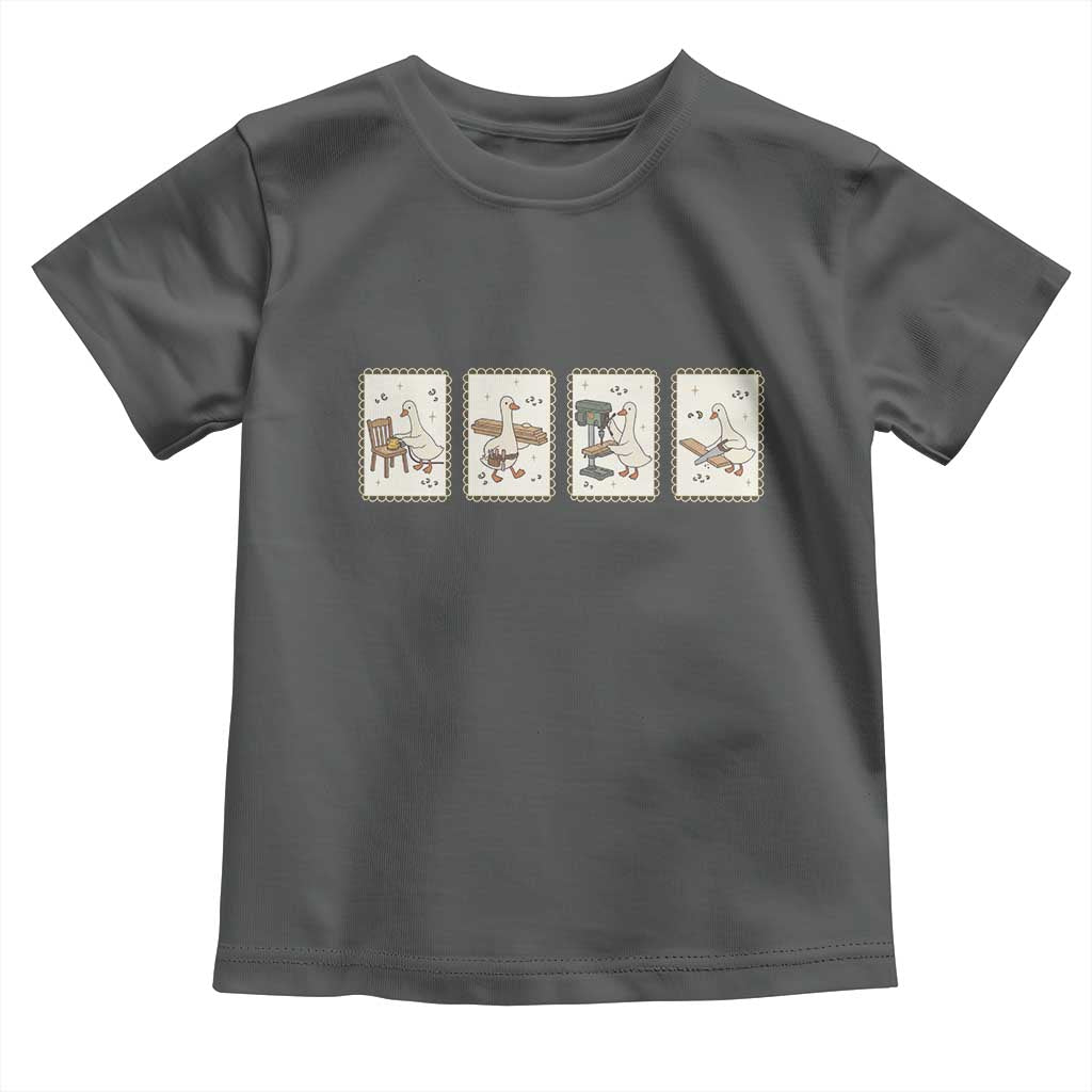 Silly Goose Carpenter Toddler T Shirt Funny Woodworker Dad Gift