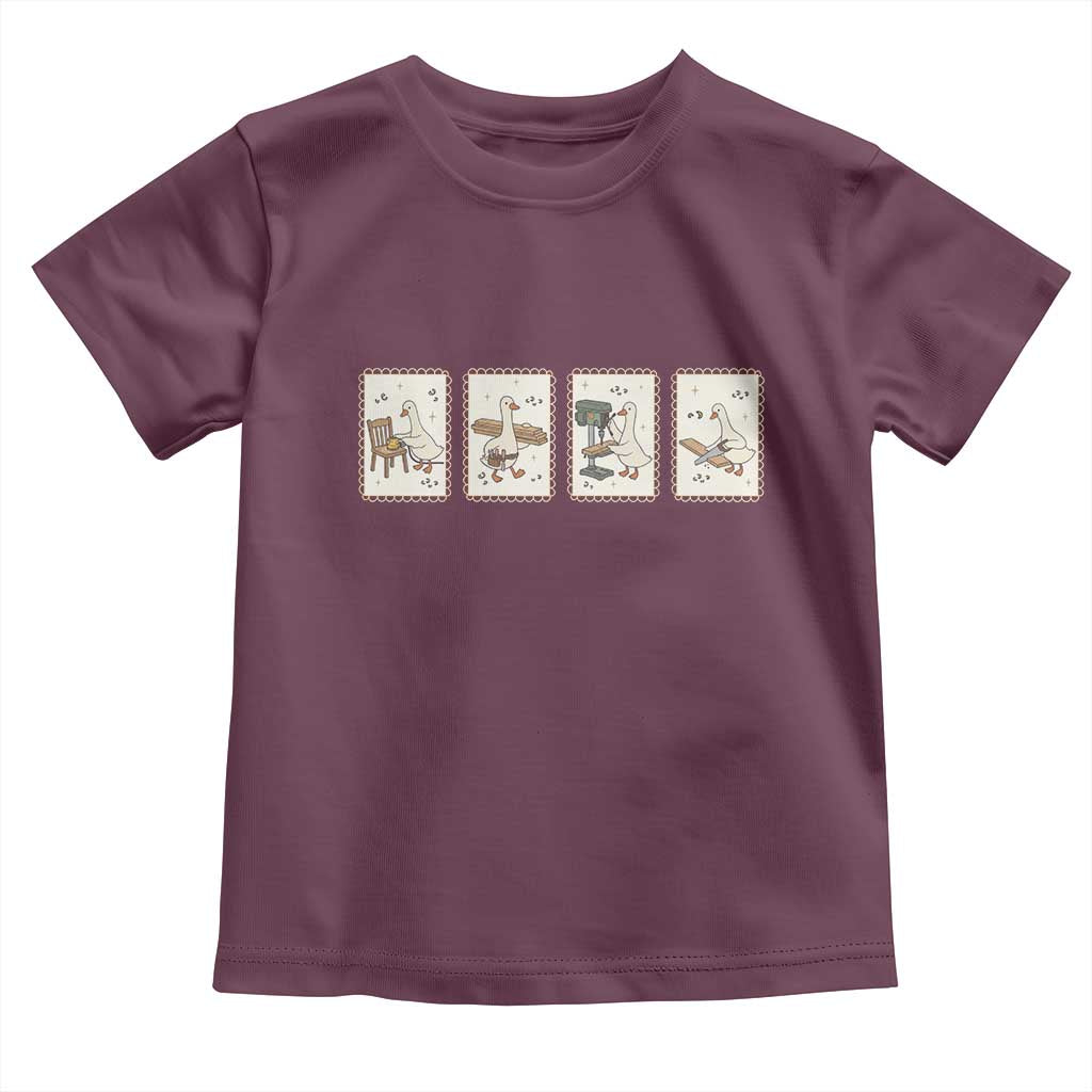 Silly Goose Carpenter Toddler T Shirt Funny Woodworker Dad Gift