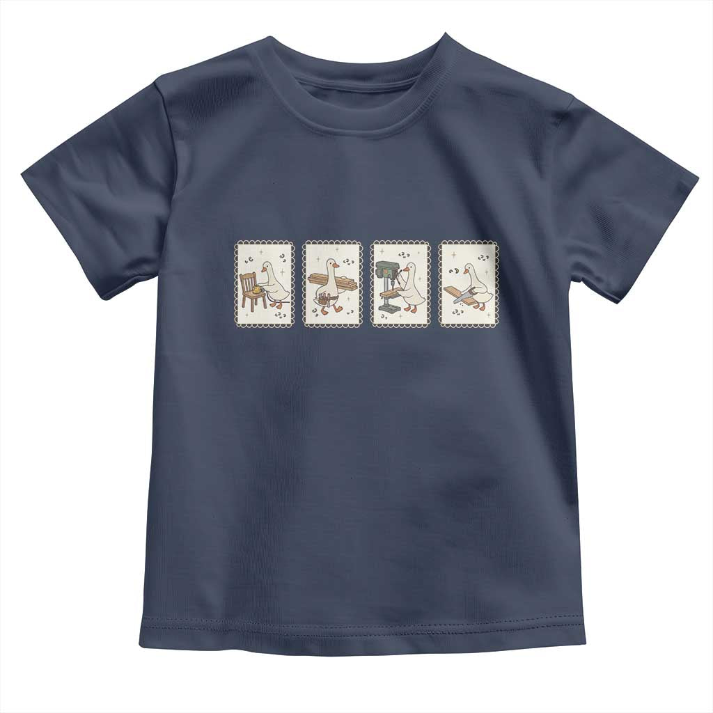 Silly Goose Carpenter Toddler T Shirt Funny Woodworker Dad Gift