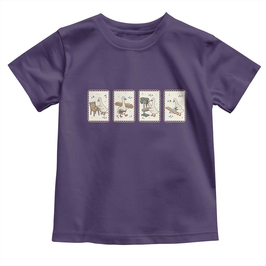 Silly Goose Carpenter Toddler T Shirt Funny Woodworker Dad Gift