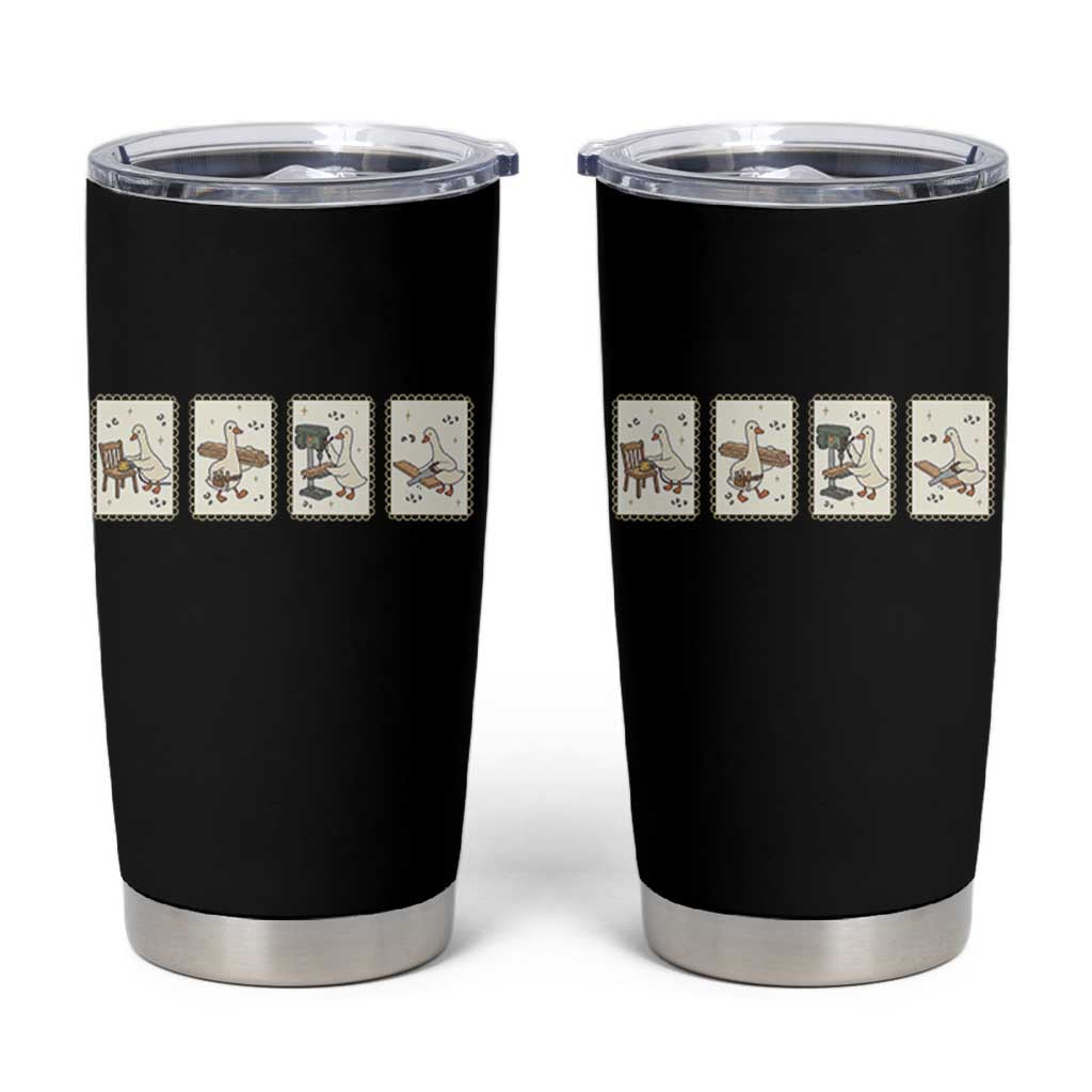 Silly Goose Carpenter Tumbler Cup Funny Woodworker Dad Gift