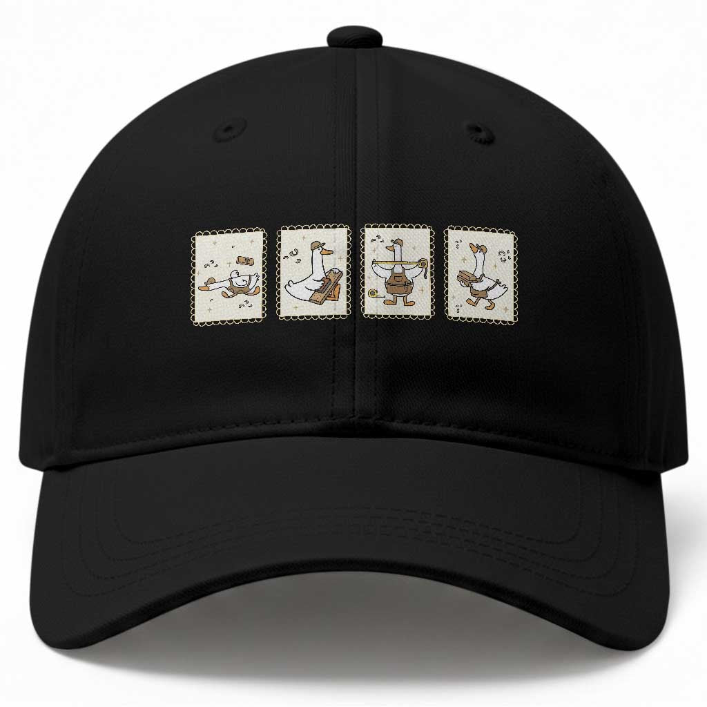 Silly Goose Builder Baseball Cap Funny Woodworker Dad Gift