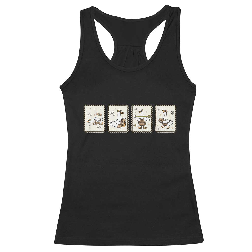 Silly Goose Builder Racerback Tank Top Funny Woodworker Dad Gift