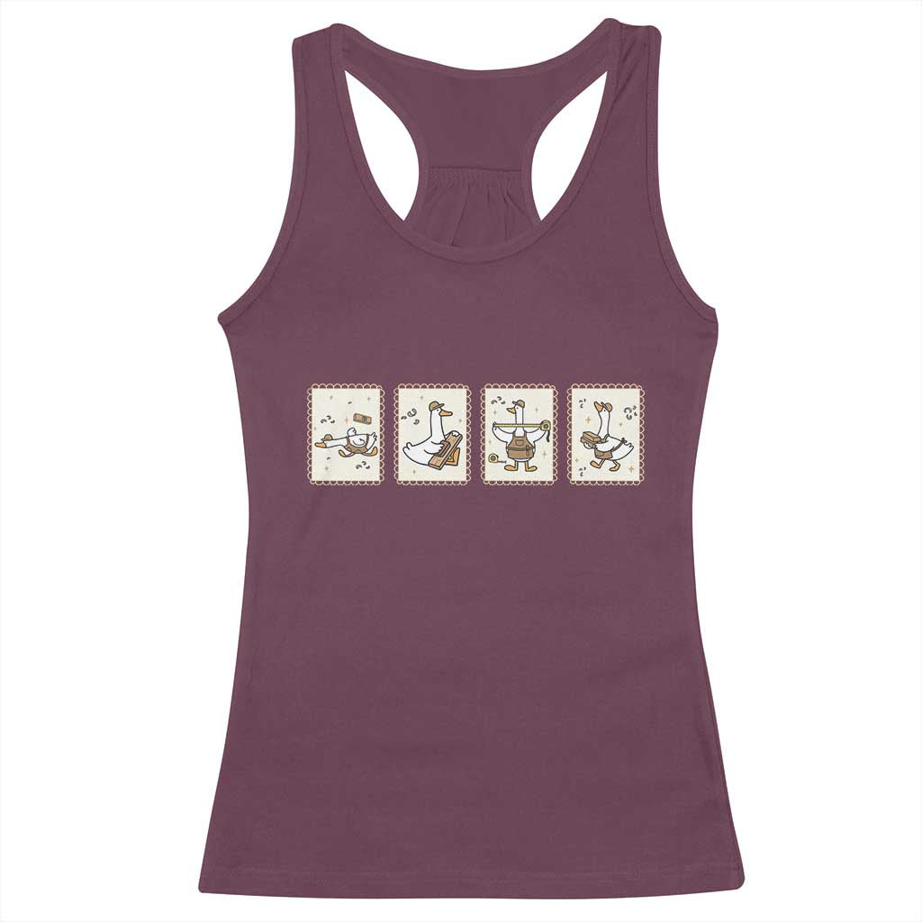 Silly Goose Builder Racerback Tank Top Funny Woodworker Dad Gift
