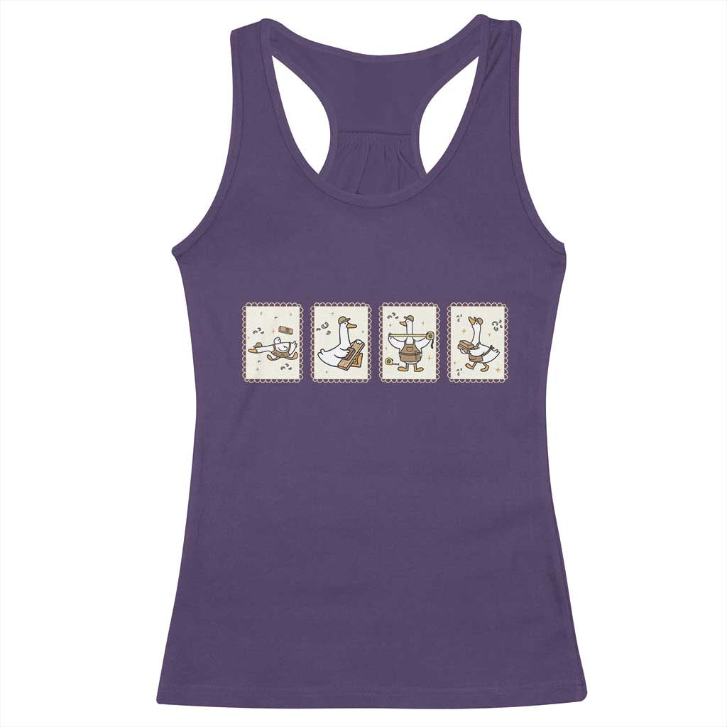 Silly Goose Builder Racerback Tank Top Funny Woodworker Dad Gift