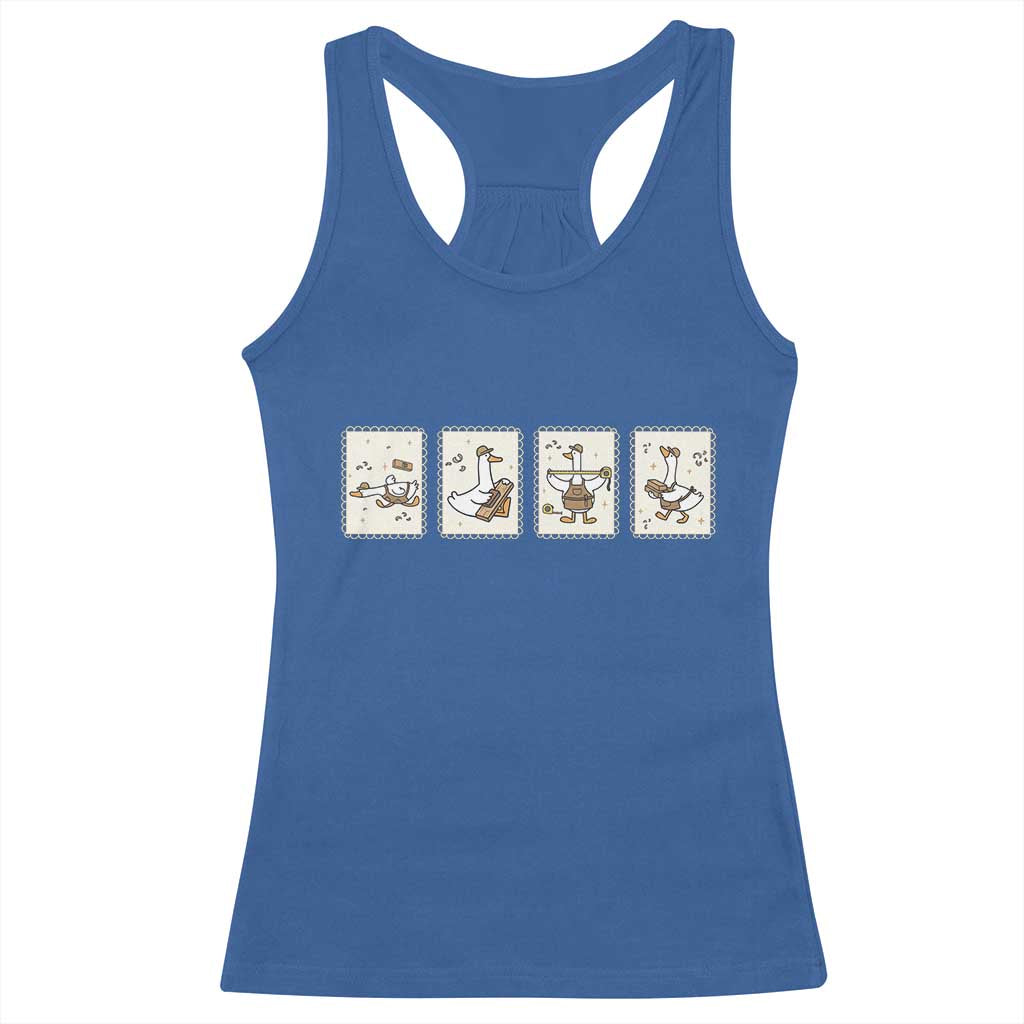 Silly Goose Builder Racerback Tank Top Funny Woodworker Dad Gift