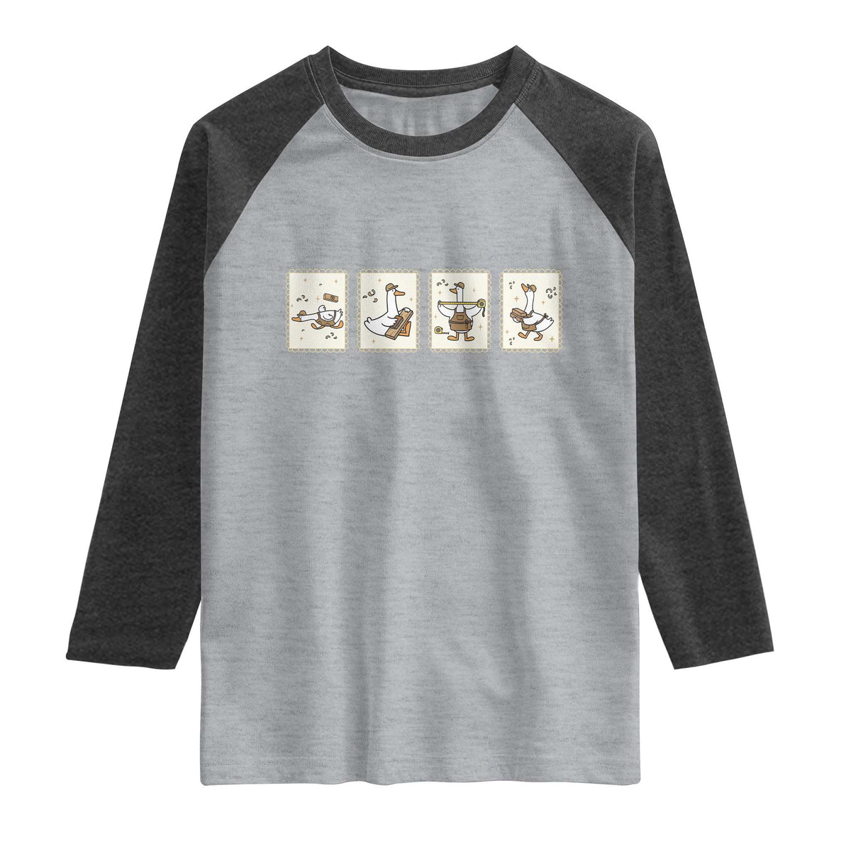 Silly Goose Builder Raglan Shirt Funny Woodworker Dad Gift