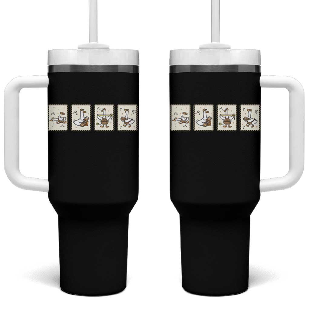Silly Goose Builder Tumbler With Handle Funny Woodworker Dad Gift