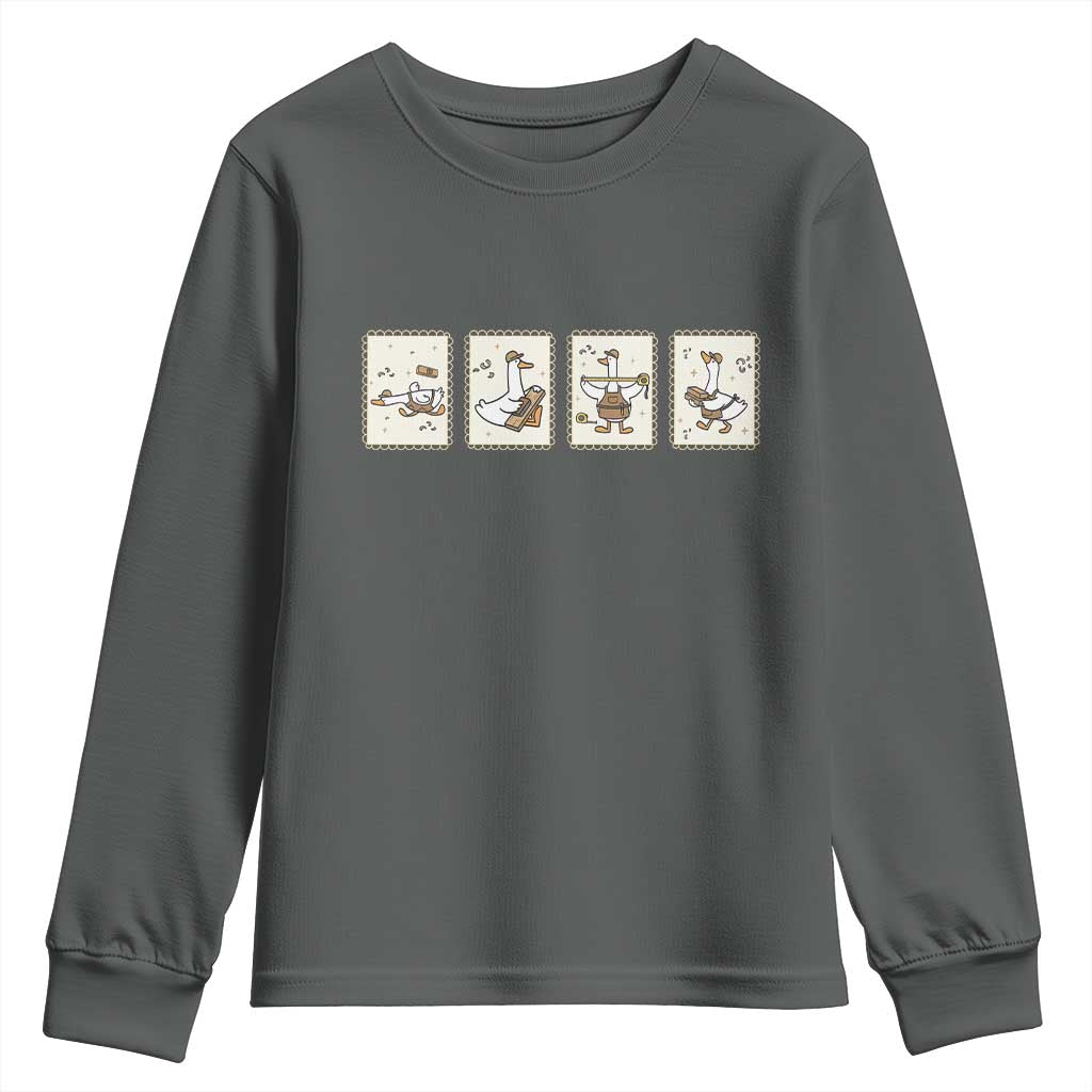 Silly Goose Builder Youth Sweatshirt Funny Woodworker Dad Gift