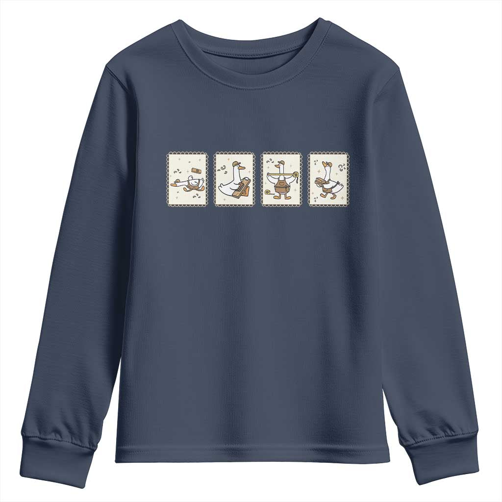 Silly Goose Builder Youth Sweatshirt Funny Woodworker Dad Gift
