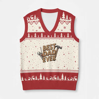 Funny Woodworking Dad Gift V-Neck Knit Sweater Vest Best Dad Ever