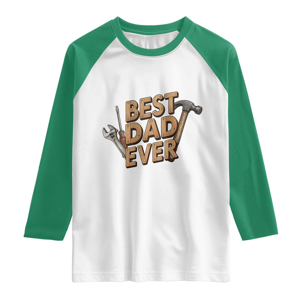 Funny Woodworking Dad Gift Raglan Shirt Best Dad Ever
