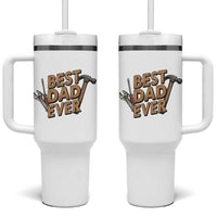 Funny Woodworking Dad Gift Tumbler With Handle Best Dad Ever