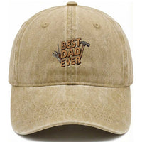Funny Woodworking Dad Gift Washed Cotton Baseball Cap Best Dad Ever
