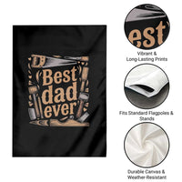 Woodworking Fathers Day Gift Garden Flag Best Dad Ever