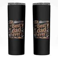Woodworking Fathers Day Gift Skinny Tumbler Best Dad Ever