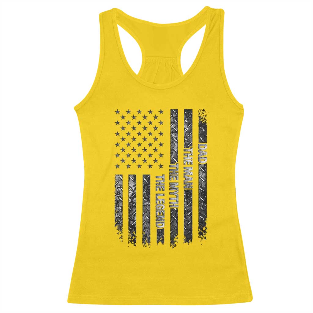 Dad The Man The Myth The Legend Racerback Tank Top Proud American Welder Gift