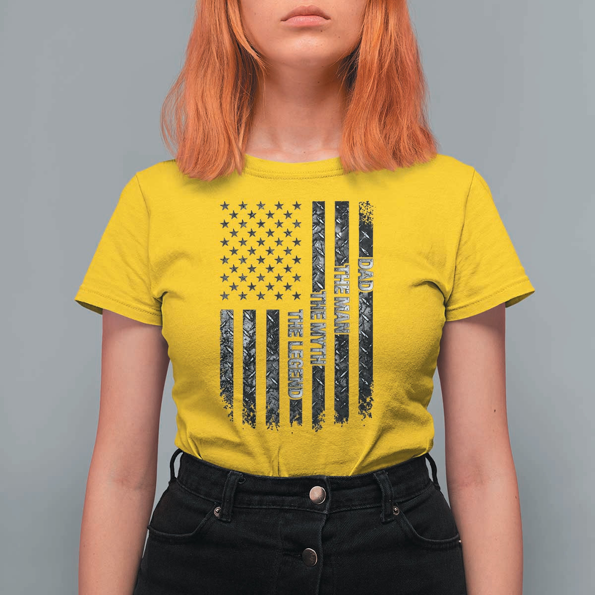 Dad The Man The Myth The Legend T Shirt For Women Proud American Welder Gift
