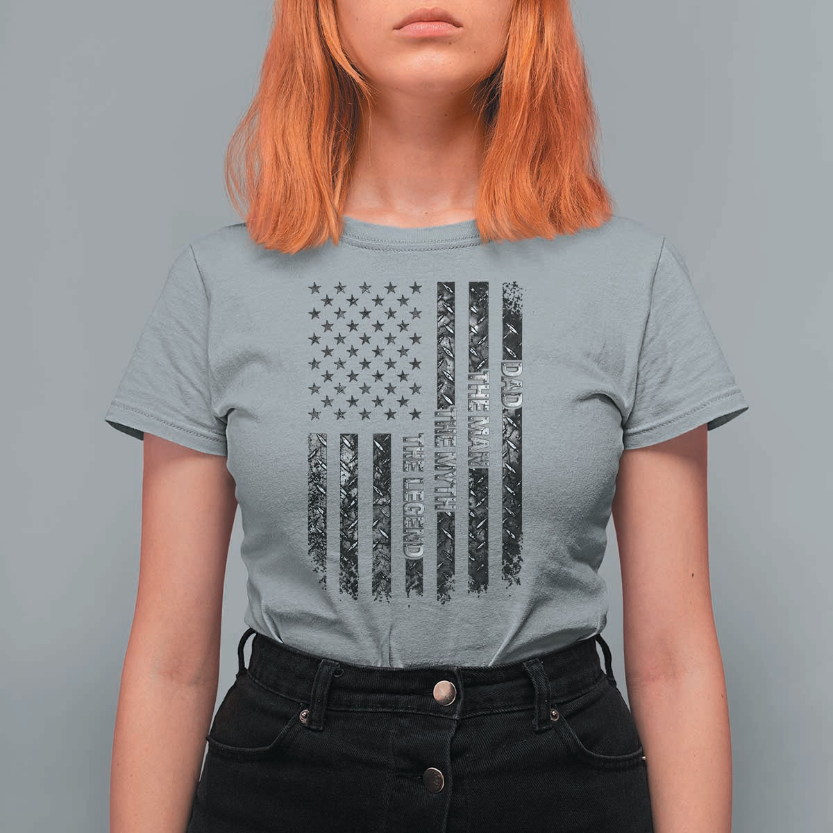 Dad The Man The Myth The Legend T Shirt For Women Proud American Welder Gift