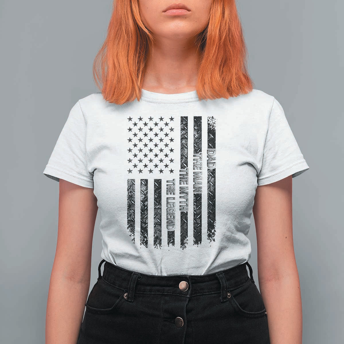 Dad The Man The Myth The Legend T Shirt For Women Proud American Welder Gift
