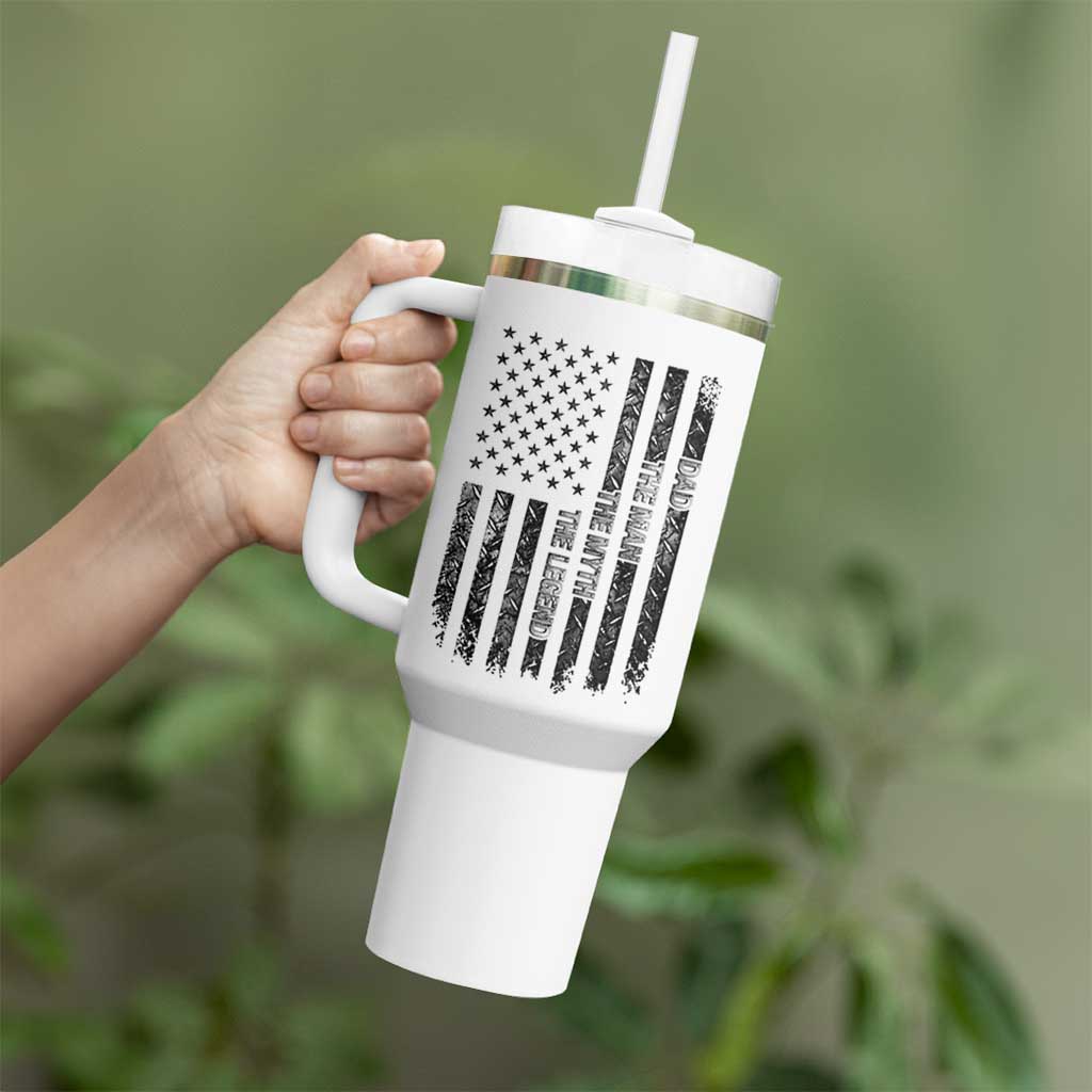 Dad The Man The Myth The Legend Tumbler With Handle Proud American Welder Gift
