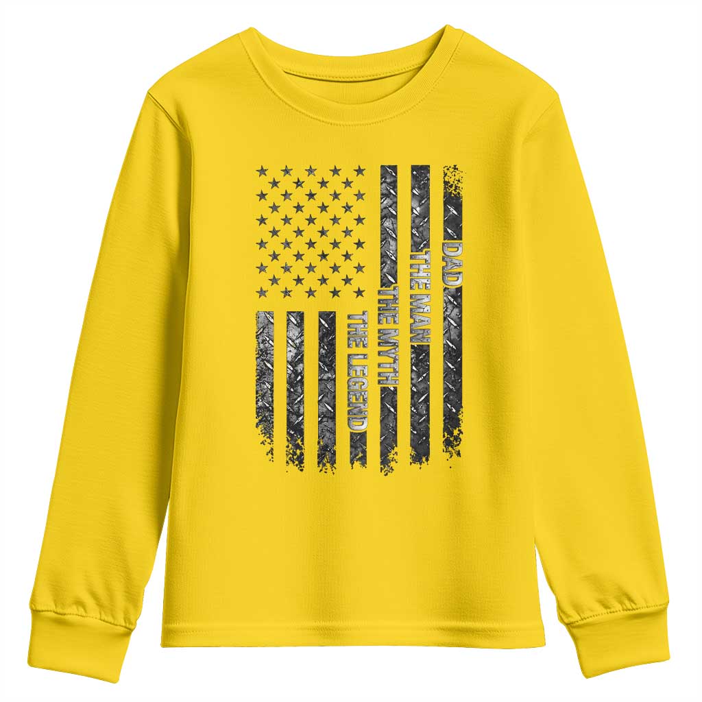 Dad The Man The Myth The Legend Youth Sweatshirt Proud American Welder Gift