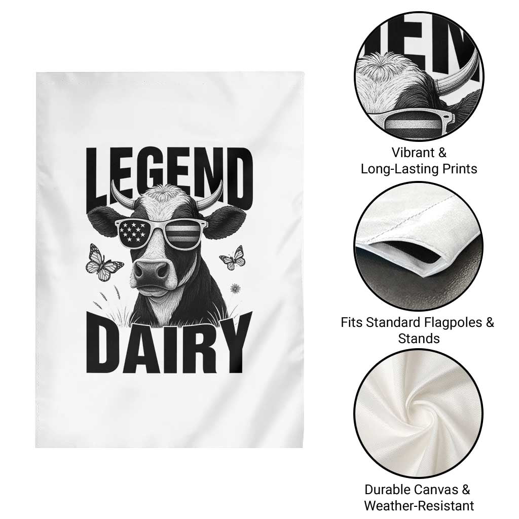 Legend Dairy Garden Flag Funny Farmer Milk Joke Cow - Wonder Print Shop