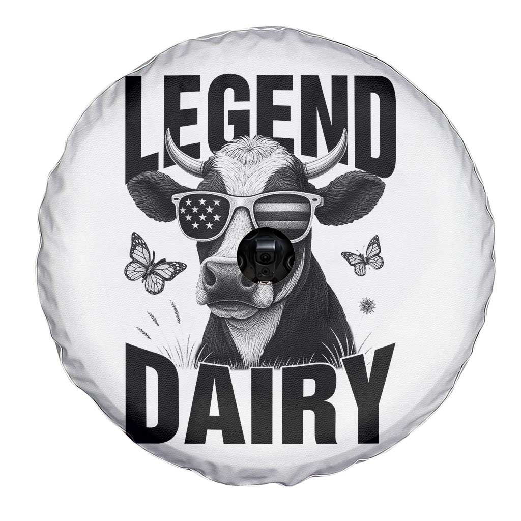 Legend Dairy Spare Tire Cover Funny Farmer Milk Joke Cow - Wonder Print Shop