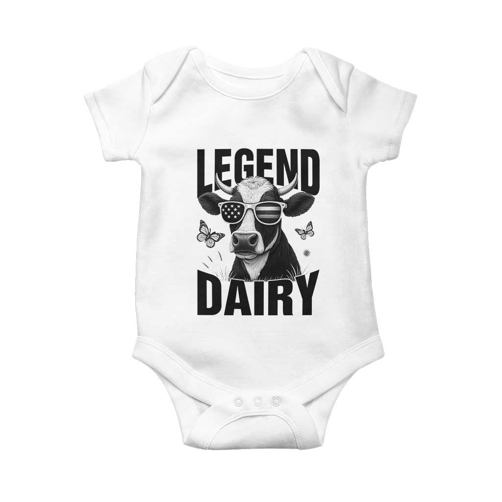 Legend Dairy Baby Onesie Funny Farmer Milk Joke Cow - Wonder Print Shop
