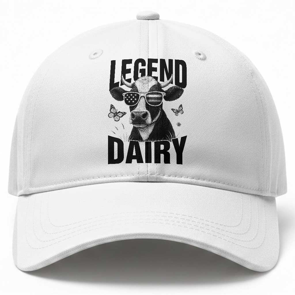 Legend Dairy Baseball Cap Funny Farmer Milk Joke Cow
