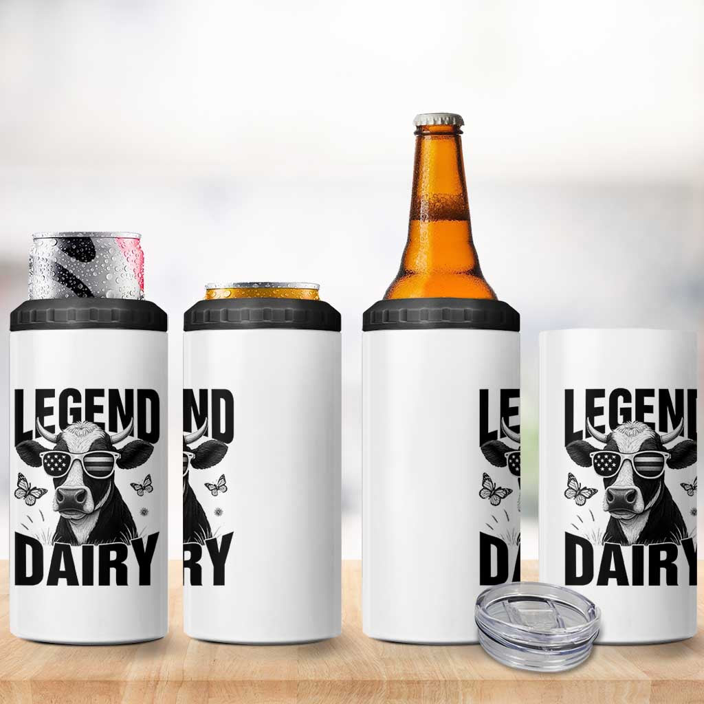 Legend Dairy 4 in 1 Can Cooler Tumbler Funny Farmer Milk Joke Cow
