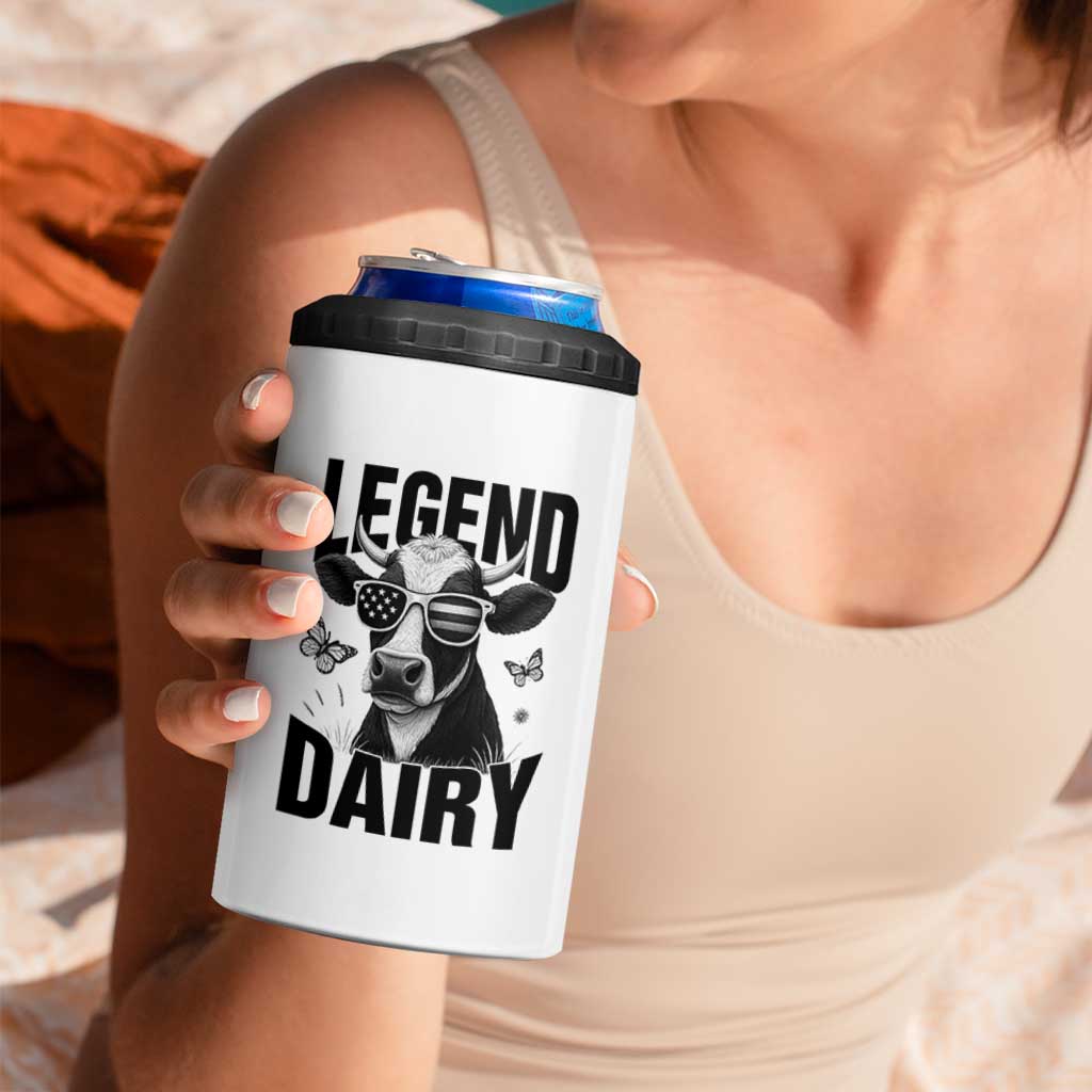 Legend Dairy 4 in 1 Can Cooler Tumbler Funny Farmer Milk Joke Cow