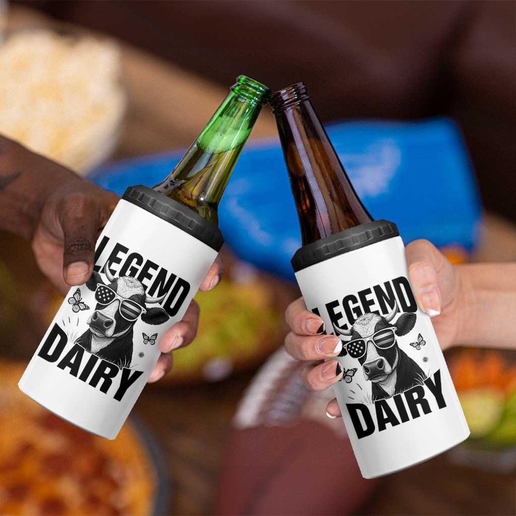 Legend Dairy 4 in 1 Can Cooler Tumbler Funny Farmer Milk Joke Cow