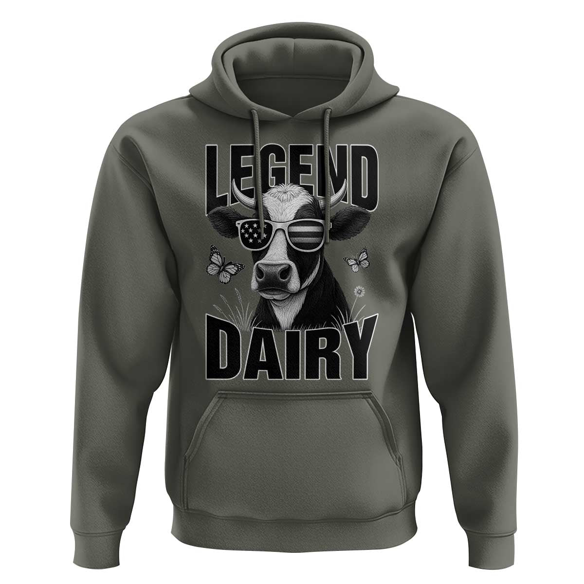 Legend Dairy Hoodie Funny Farmer Milk Joke Cow - Wonder Print Shop