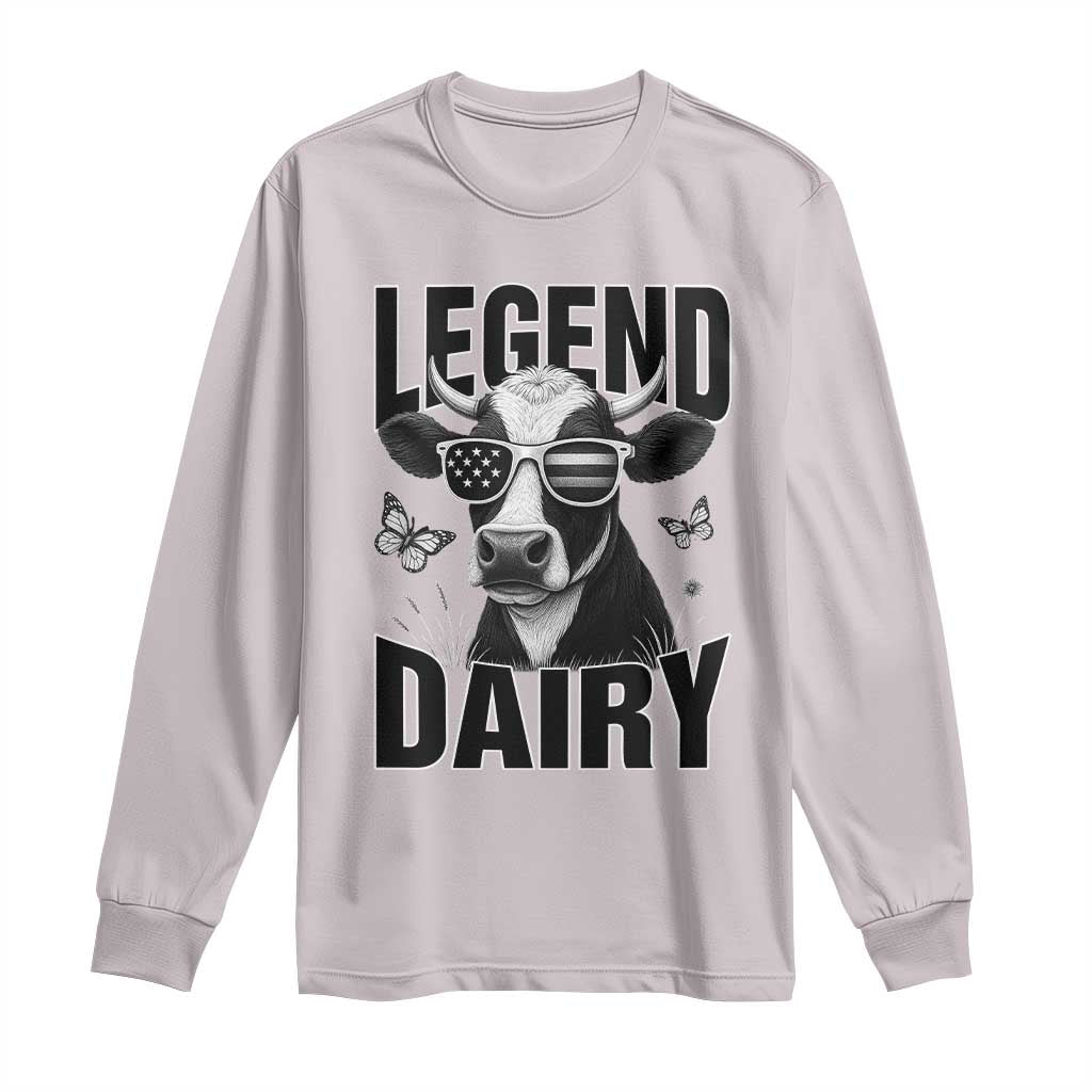 Legend Dairy Long Sleeve Shirt Funny Farmer Milk Joke Cow - Wonder Print Shop