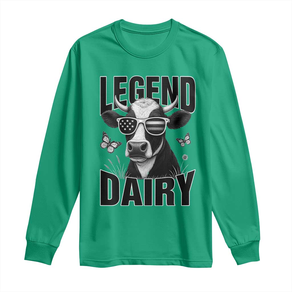 Legend Dairy Long Sleeve Shirt Funny Farmer Milk Joke Cow - Wonder Print Shop